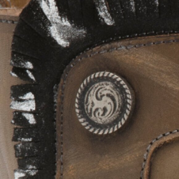 CIRCLE G Made In Mexico Leather Distressed Shortie Round Toe Ankle Boots - Picture 2 of 4